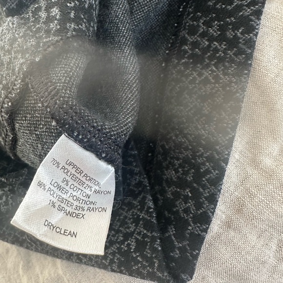 LOFT Black & Grey Knit  Drop Waist Dress - Picture 6 of 8